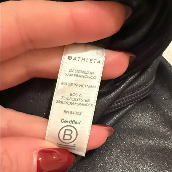 Athleta Sparkle Glitter Black Leggings - Picture 6 of 6